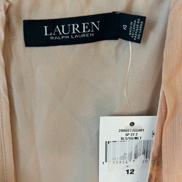 Lauren Ralph Lauren Floral Crinkled Georgette Midi Dress - Picture 7 of 11